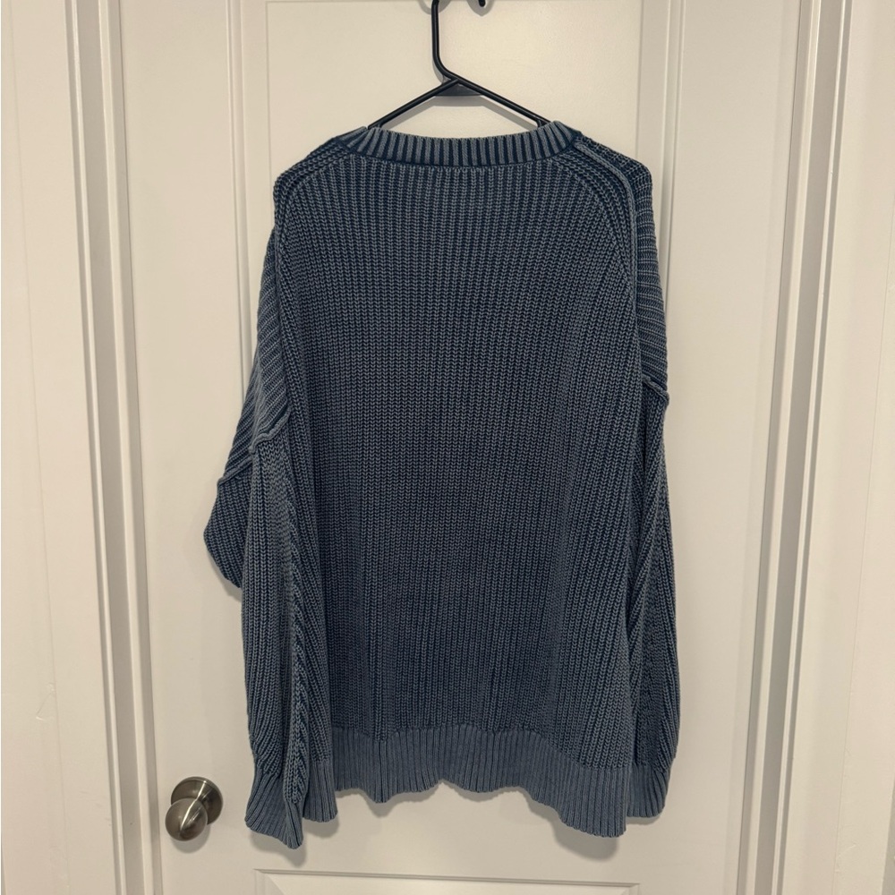 American Eagle Outfitters Slate Blue Crew Neck Sweater